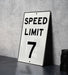 Speed Limit 7 MPH Sign - Unique Aluminum Traffic Sign for Specific Speed Regulation