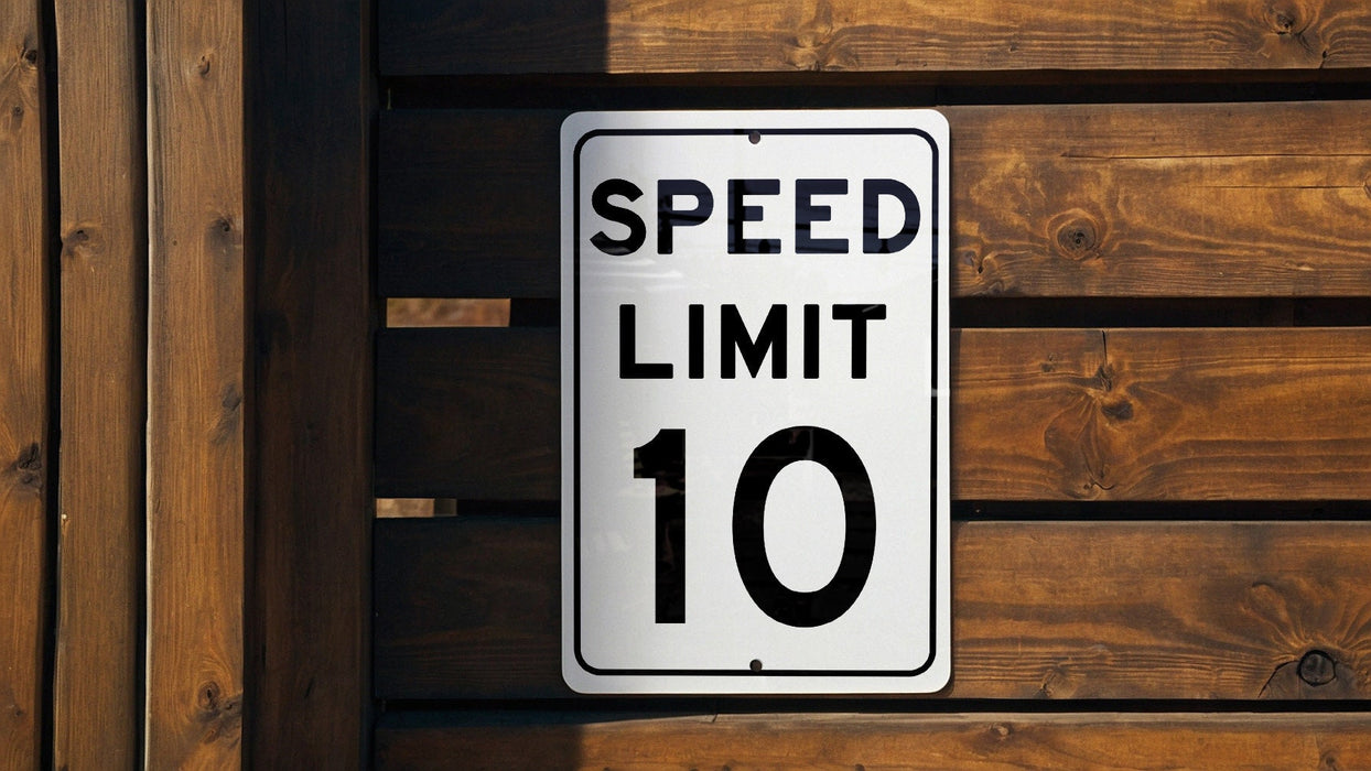 Speed Limit 10 MPH Sign - Aluminum Safety Sign for Slow Traffic Areas