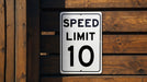 Speed Limit 10 MPH Sign - Aluminum Safety Sign for Slow Traffic Areas