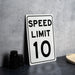 Speed Limit 10 MPH Sign - Aluminum Safety Sign for Slow Traffic Areas