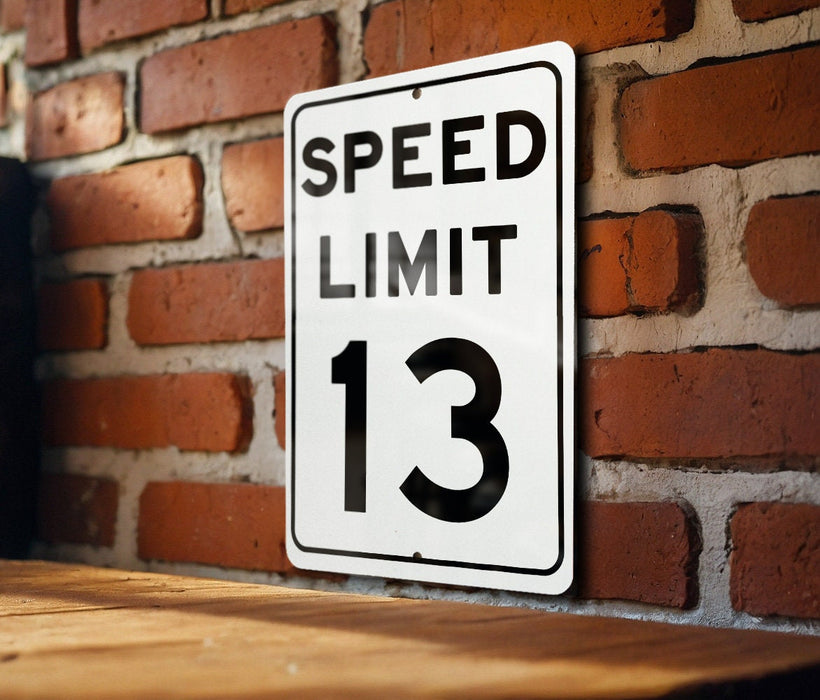 Speed Limit 13 MPH Sign - Custom Speed Control Aluminum Sign