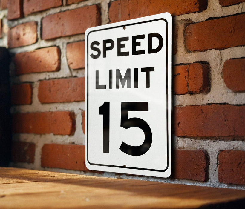 Speed Limit 15 MPH Sign - Residential and School Zone Aluminum Sign