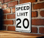 Speed Limit 20 MPH Sign - Durable Traffic Safety Aluminum Signage