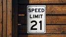 Speed Limit 21 MPH Sign - Precise Speed Regulation Aluminum Sign