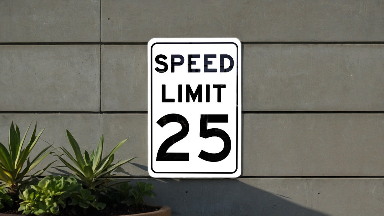 Speed Limit 25 MPH Sign