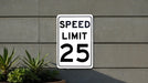 Speed Limit 25 MPH Sign