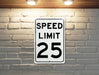 Speed Limit 25 MPH Sign