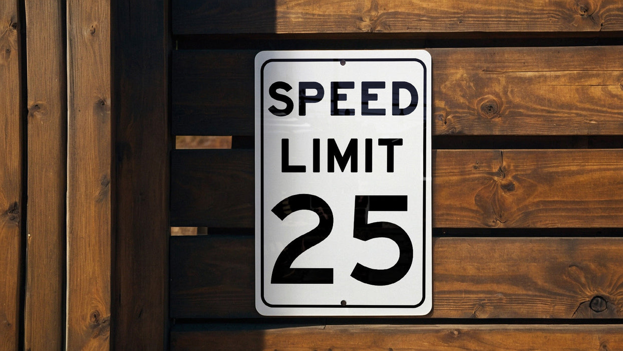 Speed Limit 25 MPH Sign