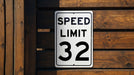 Speed Limit 32 MPH Sign - Customizable Aluminum Sign for Targeted Speed Control