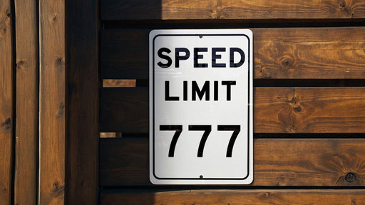 Speed Limit 777 MPH Sign - Lucky Aluminum Sign for Special Decor