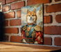 Victorian Samurai Shiba Inu Metal Sign - Warrior Spirit, Noble Breed, Bushido Canine, Period Samurai Decor, Japanese Dog Art