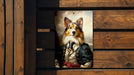 Victorian Shetland Sheepdog Metal Sign - Regal Herder, Noble Companion, Aristocratic Collie, Period Elegance, Classic Sheepdog Decor