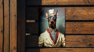 Victorian Doberman Painting Metal Sign - Regal Guardian, Noble Protector, Aristocratic Doberman, Period Decor, Guardian Breed Art