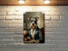 Victorian Miniature Schnauzer Painting Metal Sign - Aristocratic Schnauzer, Noble Companion, Period Attire, Schnauzer Decor, Regal Portrait