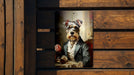 Victorian Miniature Schnauzer Painting Metal Sign - Aristocratic Schnauzer, Noble Companion, Period Attire, Schnauzer Decor, Regal Portrait