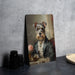 Victorian Miniature Schnauzer Painting Metal Sign - Aristocratic Schnauzer, Noble Companion, Period Attire, Schnauzer Decor, Regal Portrait