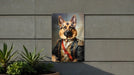 Victorian Warrior German Shepherd Metal Sign - Noble Guardian, Regal Protector, Heroic Shepherd, Period Warrior, German Shepherd Ar