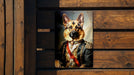Victorian Warrior German Shepherd Metal Sign - Noble Guardian, Regal Protector, Heroic Shepherd, Period Warrior, German Shepherd Ar