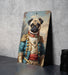Victorian Warrior Pug Metal Sign - Regal Fighter, Noble Pug, Period Warrior, Aristocratic Guard, Pug Decor