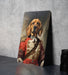 Warrior Bloodhound Victorian Painting Metal Sign - Noble Tracker, Regal Bloodhound, Period Warrior, Historical Hunt, Bloodhound Art