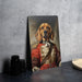 Warrior Bloodhound Victorian Painting Metal Sign - Noble Tracker, Regal Bloodhound, Period Warrior, Historical Hunt, Bloodhound Art