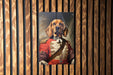 Warrior Bloodhound Victorian Painting Metal Sign - Noble Tracker, Regal Bloodhound, Period Warrior, Historical Hunt, Bloodhound Art
