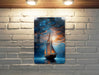 Sail Boat in Galaxy Wall Art Metal Sign - Cosmic Voyage, Starry Sailing, Space Exploration, Galactic Seas, Astral Journey