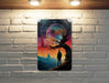 Sci-Fi Alien Themed Wall Art Metal Sign - Extraterrestrial Encounter, Space Beings, Cosmic Mystery, Alien Landscape, Future World