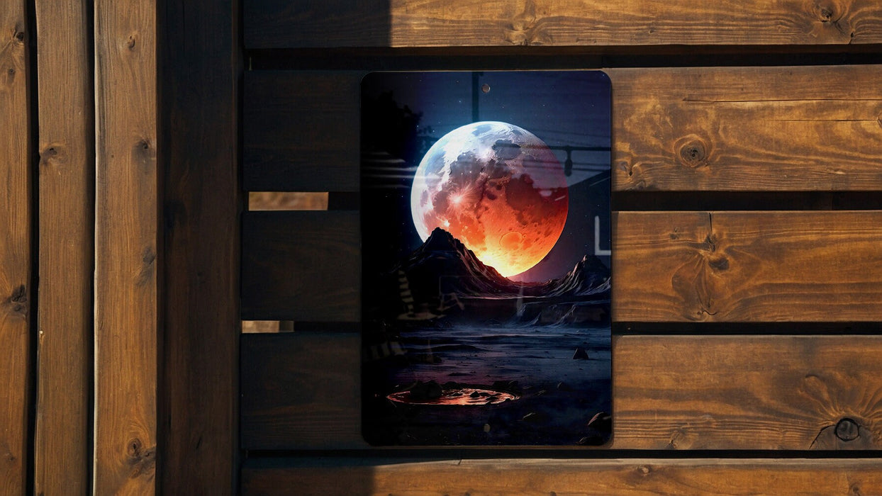 Alien Planet Sci-Fi Wall Art Metal Sign - Extraterrestrial World, Space Exploration, Cosmic Frontier, Otherworldly Landscape