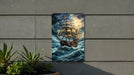 Vintage Sail Boat Wall Art Metal Sign - Nautical Charm, Sea Voyage, Classic Sailing, Oceanic Adventure, Timeless Sea