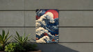 Vintage Japanese Ocean Art Metal Sign - Serene Sea, Traditional Waves, Oriental Aesthetic, Peaceful Water, Artistic Decor