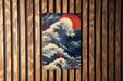 Vintage Japanese Ocean Art Metal Sign - Serene Sea, Traditional Waves, Oriental Aesthetic, Peaceful Water, Artistic Decor