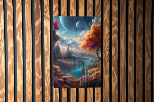 Alien World Nature Wall Art Metal Sign - Extraterrestrial Flora, Sci-Fi Landscape, Cosmic Wilderness, Space Frontier, Otherworldly Beauty