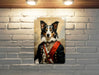Fancy Victorian Border Collie Metal Sign - Elegant Portrait, Regal Canine, Aristocratic Pet, Period Dress, Classic Decor