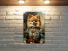 Fancy Victorian Pomeranian Metal Sign - Regal Portrait, Aristocratic Fluff, Period Elegance, Noble Pet, Luxurious Decor