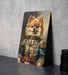 Fancy Victorian Pomeranian Metal Sign - Regal Portrait, Aristocratic Fluff, Period Elegance, Noble Pet, Luxurious Decor