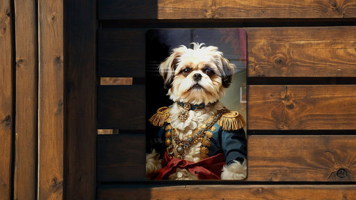 Fancy Victorian Shih Tzu Metal Sign - Luxe Portrait, Royal Companion, Aristocratic Breed, Period Glamour, Exquisite Decor