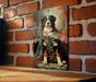 Victorian Warrior Bernese Mountain Dog Metal Sign - Noble Guardian, Regal Armor, Heroic Companion, Historical Warrior, Majestic Decor