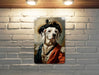Victorian Fancy Dalmatian Metal Sign - Regal Spots, Noble Breed, Aristocratic Pose, Period Elegance, Spotted Companion Decor