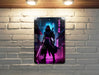 Cyberpunk Ninja Wall Art Metal Sign - Futuristic Warrior, Sci-Fi Decor, Urban Samurai, Neon Blade, Tech Assassin