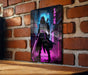Cyberpunk Ninja Wall Art Metal Sign - Futuristic Warrior, Sci-Fi Decor, Urban Samurai, Neon Blade, Tech Assassin