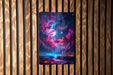 Cyberpunk Galaxy Sky Wall Art Metal Sign - Sci-Fi Cityscape, Neon Universe, Futuristic Decor, Space Aesthetic, Urban Stars