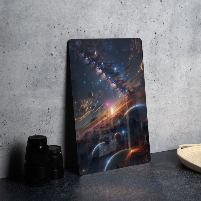 Epic Galaxy Sci-Fi Wall Art Metal Sign - Cosmic Adventure, Space Opera, Universe Exploration, Galactic Art, Starry Scene
