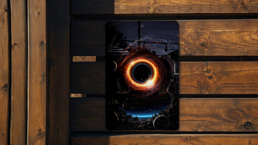Fantasy Black Hole Galaxy Art Metal Sign - Cosmic Vortex, Space Mystery, Galactic Decor, Universe Portal, Astral Art