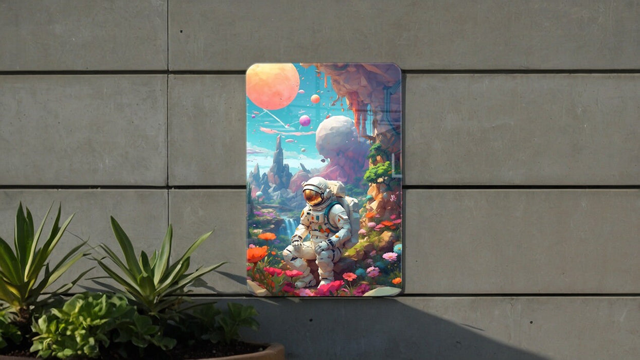 Colorful Fantasy Galaxy Wall Art Metal Sign - Vibrant Space, Cosmic Dreams, Sci-Fi Decor, Universe Imagination, Star Art