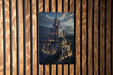 Castle in Nature Fantasy Wall Art Metal Sign - Mystical Fortress, Enchanted Kingdom, Fairy Tale Castle, Magical Landscape, Epic Scenery