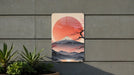 Simplistic Japanese Mountain Wall Art Metal Sign - Minimalist Nature, Zen Landscape, Oriental Scenery, Peaceful View, Asian Art