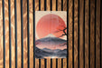 Simplistic Japanese Mountain Wall Art Metal Sign - Minimalist Nature, Zen Landscape, Oriental Scenery, Peaceful View, Asian Art