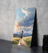 Anime Small Town Nature Art, Whimsical Landscape, Peaceful Scenery Metal Sign