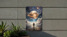 Astronaut Themed Planet Wall Art Metal Sign - Space Exploration, Cosmic Art, Sci-Fi Decor, Galaxy Design, Outer Space